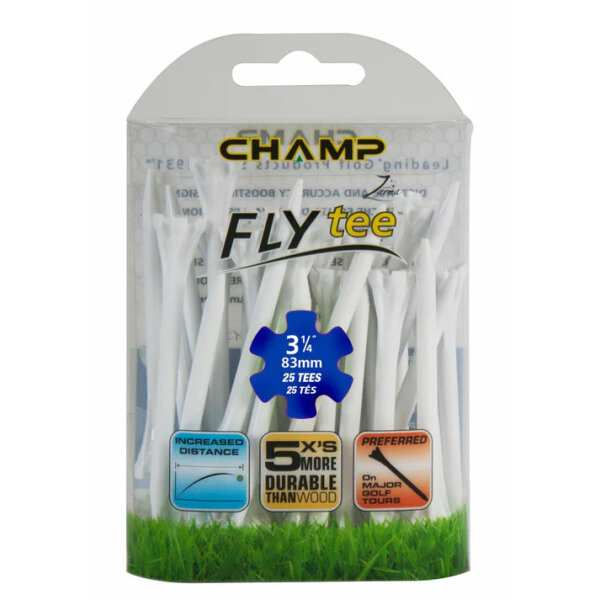 Silverline Champ FLYtee 3 1/4, weiß, 20 Stück [20 St.]