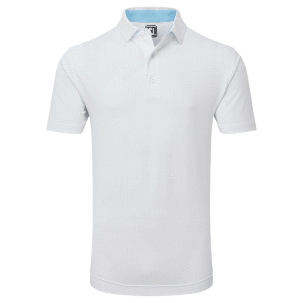FootJoy POLO Slisle Dot Print White Blue [-]