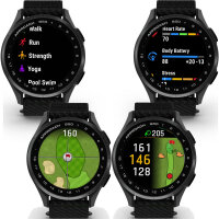Garmin Approach® S50, Schwarz Aluminium mit Schnellwechsel-Nylon-Armband 20 mm