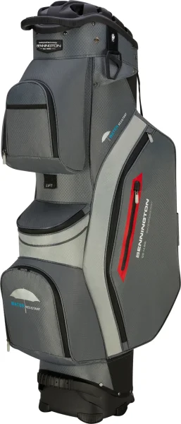 Bennington QO14 Lite water-resistant Cartbag silber/schwarz/rot