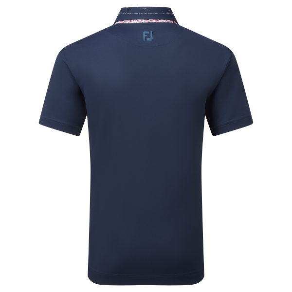 FootJoy SOLID POLO WITH TRIM NAVY