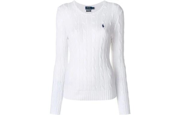 Polo Ralph Lauren Wms KNIT-POLO CERAMIC WHITE