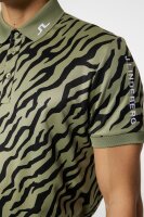 J. Lindeberg Tour Tech Print Polo Tour Tiger Olive