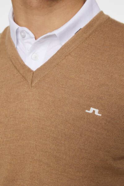 J. Lindeberg Liam Knitted Vest Tigers Eye