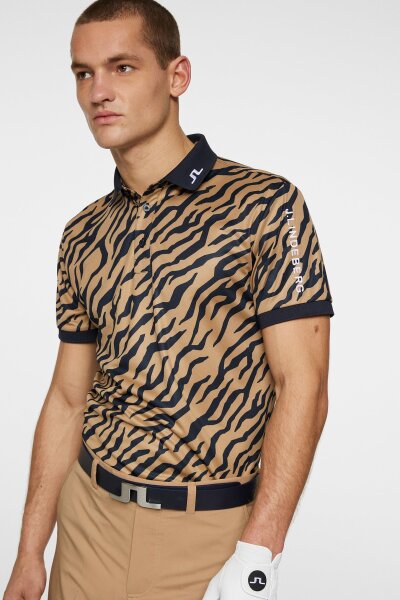 J. Lindeberg Tour Tech Print Polo Tour Tiger Tiger