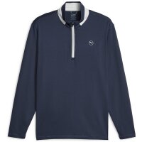 Puma Lightweight 1/4 Zip Navy Blazer-Ash Gray