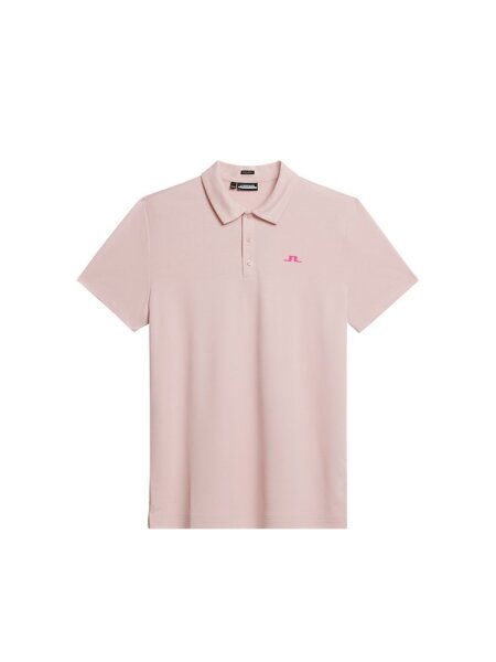 J. Lindeberg Halto Regular Fit Polo Geo Powder Pink