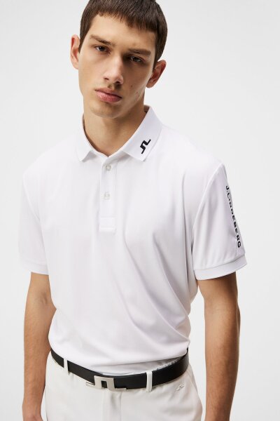 J. Lindeberg Tour Tech Reg Fit Golf Polo White