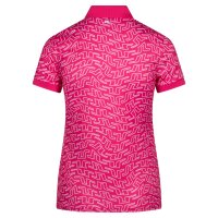 J. Lindeberg Tour Tech Print Polo Azalea outline bridge swir