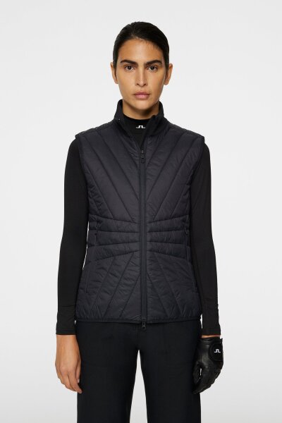 J. Lindeberg W Quilt Hybrid Vest Black