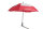 JuCad GOLFSCHIRM quadratisch/windproof mit Stift, rot-silber