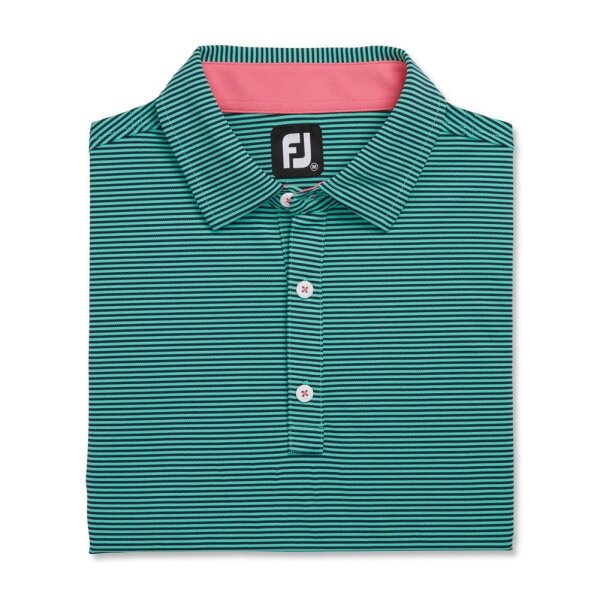 FootJoy Mens Feeder Stripe Pique Field Green