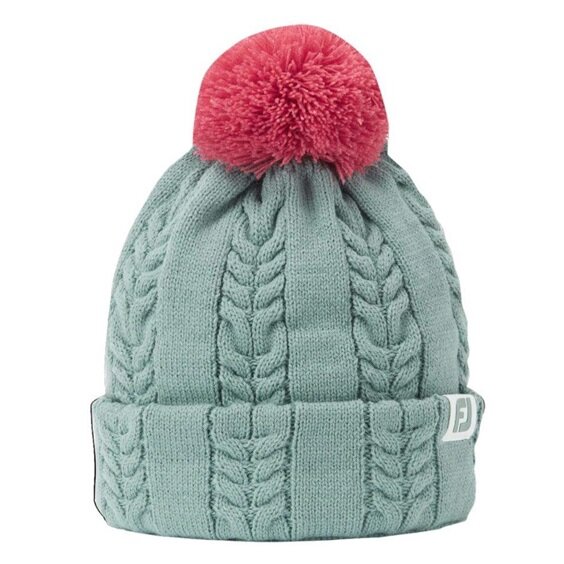 Footjoy Cabel Knit Booble Sage Peach Ladies