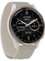 Garmin Approach® S50, Elfenbein/Cremegold Aluminium mit Schnellwechsel-Nylon-Armband 20 mm