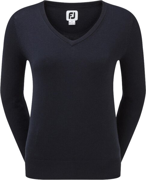 FootJoy Wms V-Neck Pullover Navy