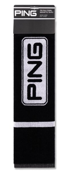 Ping Tri-Fold Towel Black/White