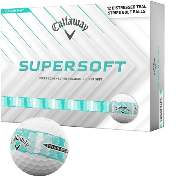 Callaway SUPERSOFT DIST STRP TEAL DECORATED