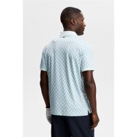 J. Lindeberg Tour Tech Print Polo Bridge Stack Skylight M