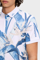 J. Lindeberg Tour Tech Print Polo Paradise Skylight M