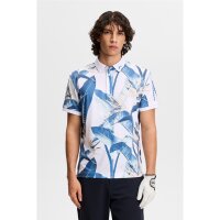 J. Lindeberg Tour Tech Print Polo Paradise Skylight M