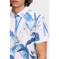 J. Lindeberg Tour Tech Print Polo Paradise Skylight M