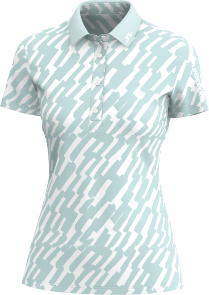 J. Lindeberg Tour Tech Print Polo Damen Oak Skylight