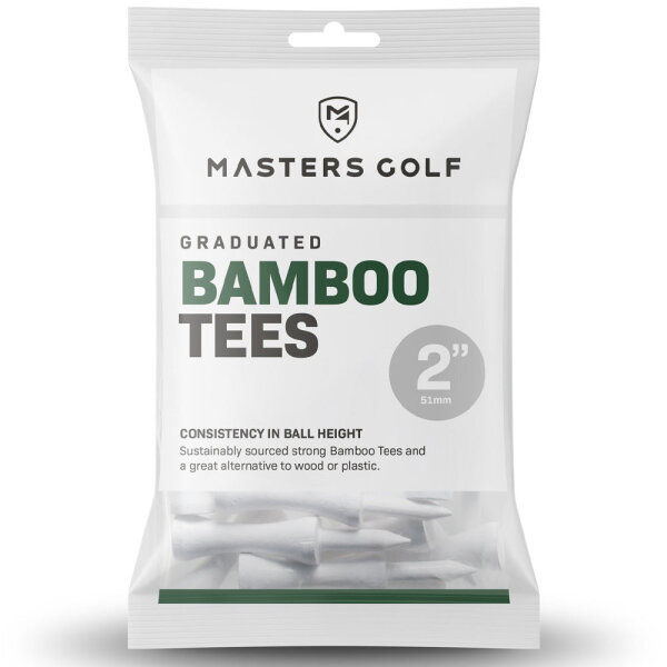 Masters Bamboo Graduated Tees 2in Bag 20 White