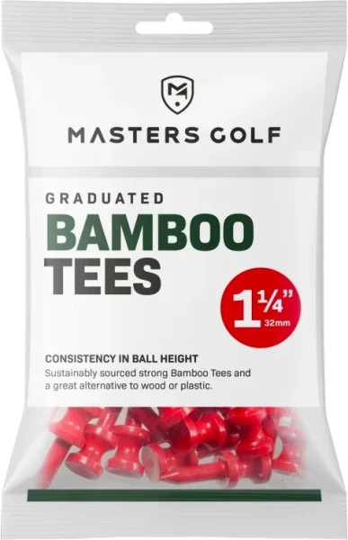 Masters Bamboo Graduated Tees 1 1/4 Bag 25 Red