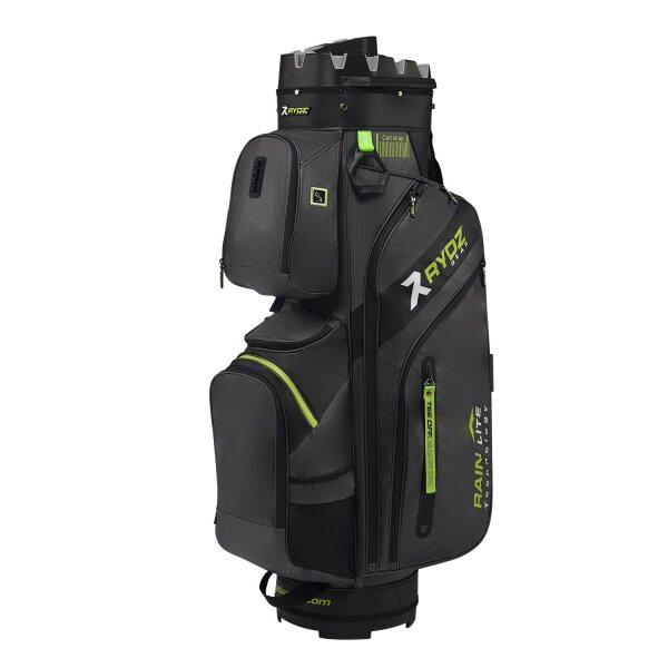 RYDZ Big Rick Cartbag Organizer 14-Hole Water Resistant  Charcoal / Black / Lime