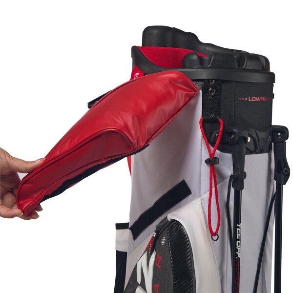 RYDZ Sidekick Standbag 9-Hole Water Resistant  Charcoal / White / Red