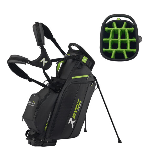 RYDZ Jetpack Standbag 14-Way Water Resistant  Black / Lime