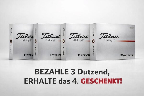 Titleist Pro V1x  3+1 Ball-Aktion mit gratis Personalisierung