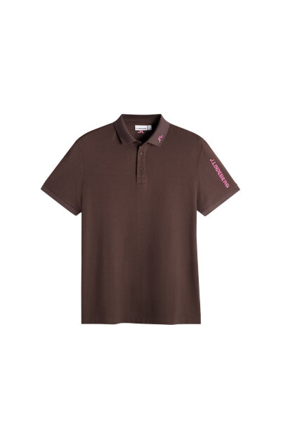 J. Lindeberg Tour Tech Pique Polo Seal Brown