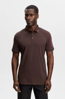 J. Lindeberg Tour Tech Pique Polo Seal Brown