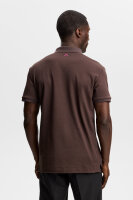 J. Lindeberg Tour Tech Pique Polo Seal Brown