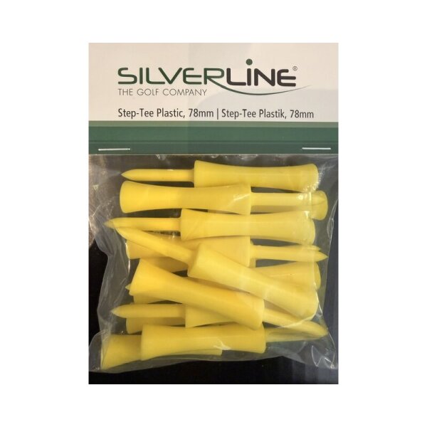 Silverline Step-Tees aus Plast [15 St.] 78mm gelb