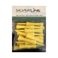 Silverline Step-Tees aus Plast [15 St.] 78mm gelb